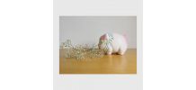 Tirelire porcelaine cochon 