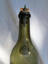 bouteille vintage sérigraphiée PERNOD FILS verre soufflé bul