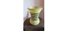 Vase verre tressé de scoubidou, année 50