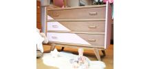 Jolie commode vintage rose &amp;amp; bois