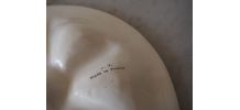 Lot de 6 assiettes à huîtres, motif poisson blanc/rouge