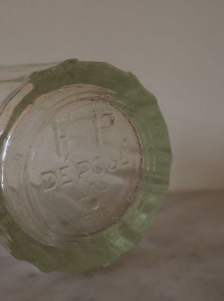 Pot à confiture en verre épais, soufflé et à facettes
