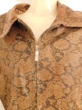 Blouson en cuir python 