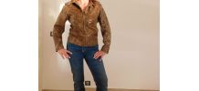 Blouson en cuir python 