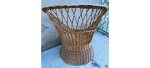 Fauteuil osier  années 70