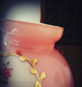 vintage abat jour opaline - globe verre rose- luminaire