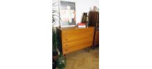 Large Commode vintage scandinave pieds compas années 60