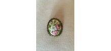 Broche vintage porcelaine de Limoges 