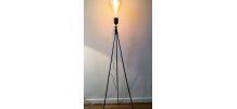 lampadaire s/anc. trépied photo métal_ampoule globe