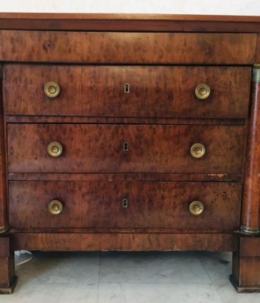 commode de style empire en loupe