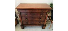 commode de style empire en loupe