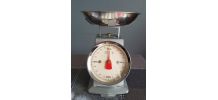  balance mécanique de cuisine vintage en métal gris 