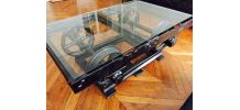 Table basse wagonnet de mine