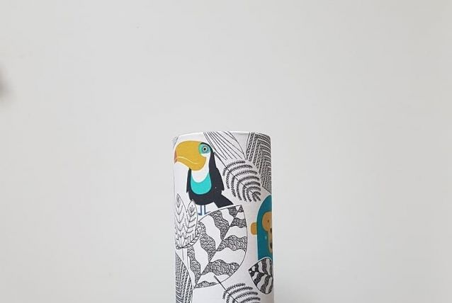 Lampe tube à poser "Animaux Tropicaux"