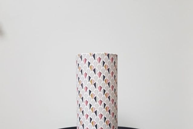 Lampe tube à poser "Losanges"