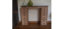 Console à deux colonnes en bois