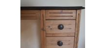 Console à deux colonnes en bois