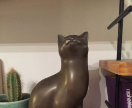 Statue chat en résine 