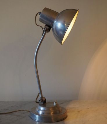 Lampe de bureau vintage en aluminium style atelier / indus