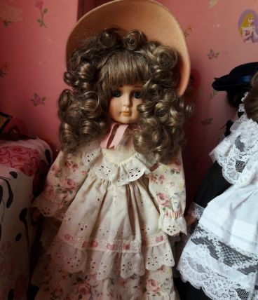 Poupée en Porcelaine Jenny Alberon 45cm TRÈS RARE