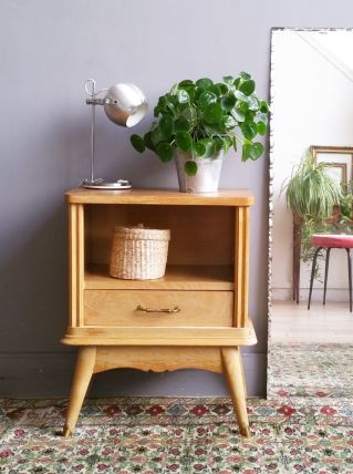 Chevet vintage pieds compas