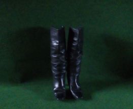 Bottes à talons en cuir noir taille 37 