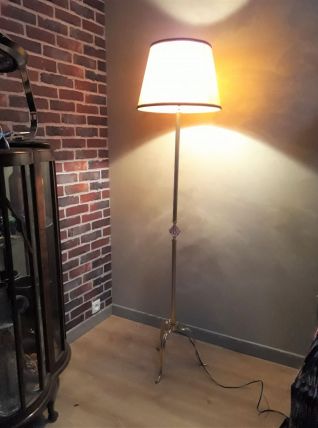 lampadaire  pied chrome or 1970 classic 