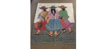 Tapis Péruvien artisanal vintage.