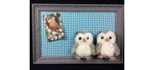 cadre ancien pâtiné déco peluche