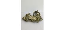 Encrier en laiton doré forme rocaille style Louis XIV