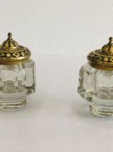 Encrier en laiton doré forme rocaille style Louis XIV