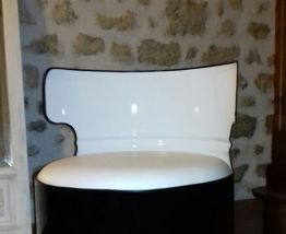 Fauteuil fut métallique 