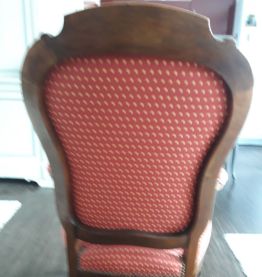 FAUTEUIL 19ème.  NOYER MASSIF 