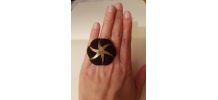 Bague en bouton taille 56 réglable 