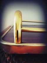 Plateau formica et chrome doré