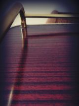 Plateau formica et chrome doré