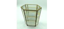 Vitrine en laiton et verre