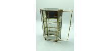 Vitrine en laiton et verre