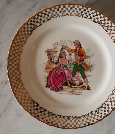 Lot de 6 assiettes plates Moulin des Loups Orchies
