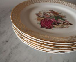 Lot de 6 assiettes plates Moulin des Loups Orchies