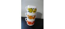 3 tasses arcopal modéle lotus