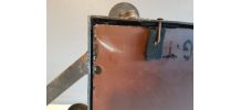 vestiaire art déco  fer forgé martelé avec miroir 7 patères