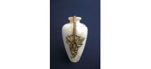 Vase soliflore Art Nouveau - Marbre blanc &amp;amp; bronze