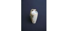 Vase soliflore Art Nouveau - Marbre blanc &amp;amp; bronze