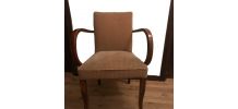 Fauteuil bridge damassé 