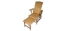 Fauteuil  Chaise longue transat en rotin et Ronce Aubépine 