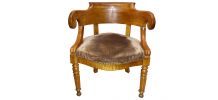 Fauteuil de bureau en chêne blond Louis-Philippe