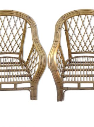 Fauteuil Rotin 1970