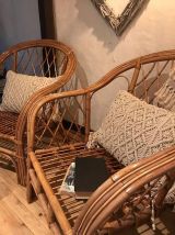 Fauteuil Rotin 1970