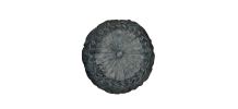 Coussin rond en coton plissé effet satiné 40cm